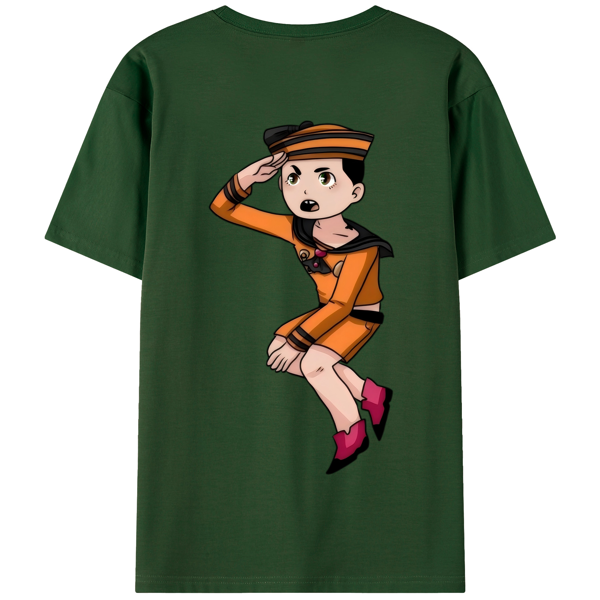 （画像用） ジョジョの奇妙な冒険 東方定助 JoJo's Bizarre Adventure Higashikata Josuke 綿100％半袖Tシャツ（背面プリント）